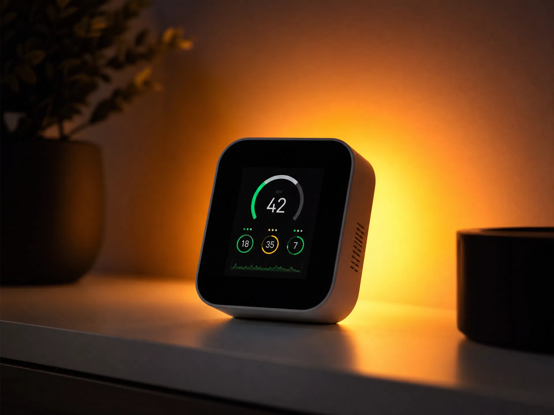 Ambilight podsvětlení monitoru CO₂ podle kvality vzduchu